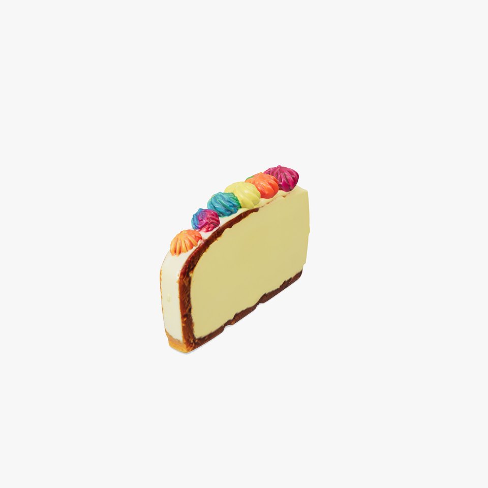 Vibrant Rainbow Cake 3D model pack